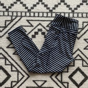 Athleta Leggings - Navy and White